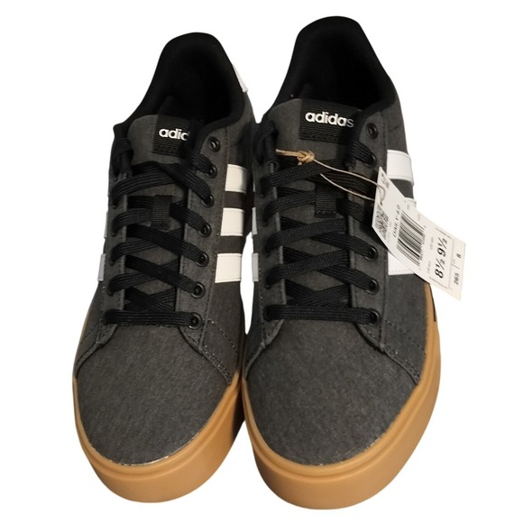 NIB Adidas Daily 40 Men\'s Size 8.5 M 9.5 W Charcoal Gum Sole Lace Up